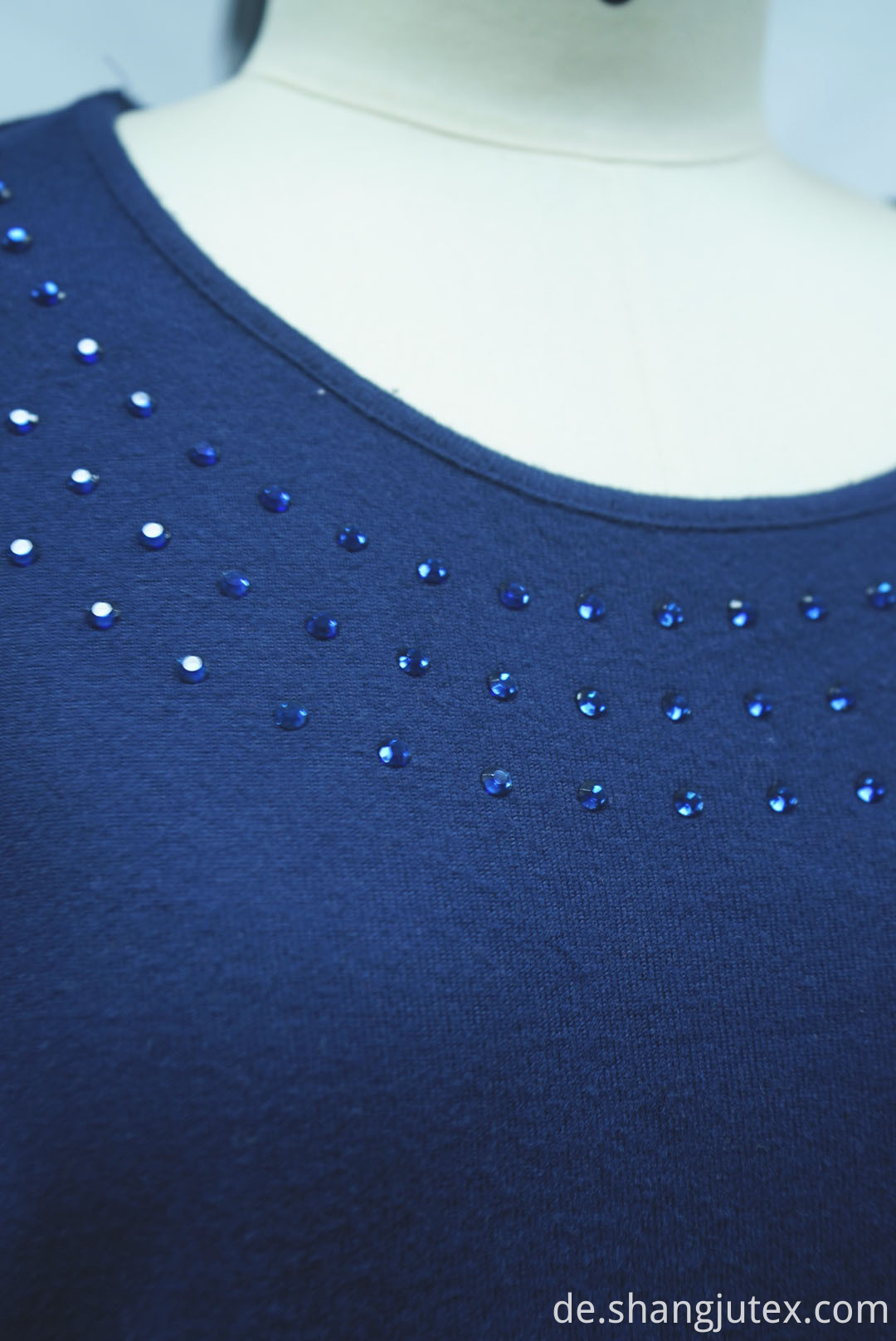 neckline have hinestone of women's top